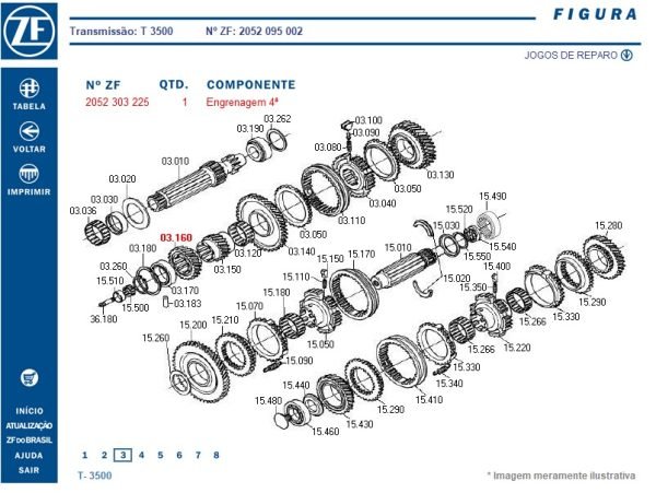 037369R1 ZF – Engrenagem Frontal - Imagem 3