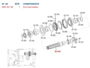 EIXO INTERMEDIARIO ACP0346410 0092303106