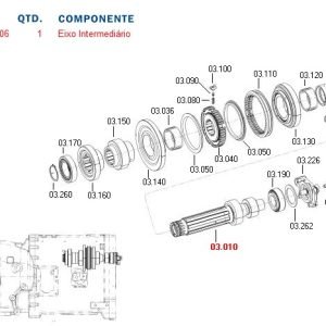 EIXO INTERMEDIARIO ACP0346410 0092303106