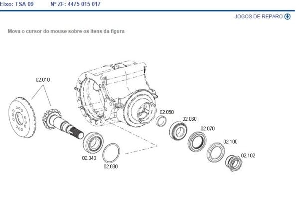 4475015017 TRAÇÃO TSA09 ZF EL0606003016 MAHINDRA - Imagem 11