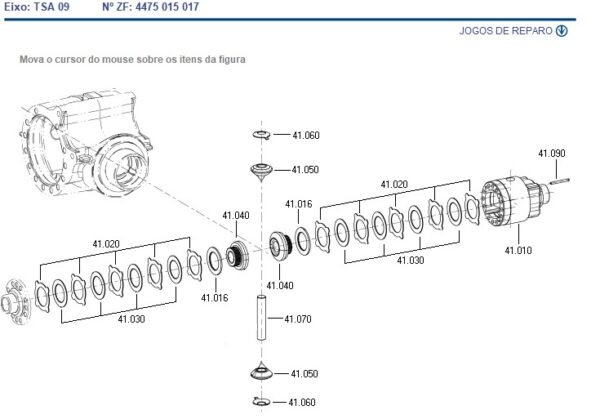 4475015017 TRAÇÃO TSA09 ZF EL0606003016 MAHINDRA - Imagem 10