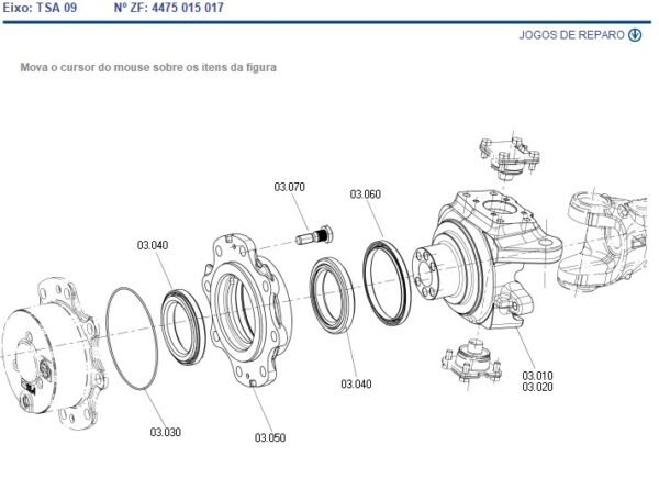 4475015017 TRAÇÃO TSA09 ZF EL0606003016 MAHINDRA - Imagem 7