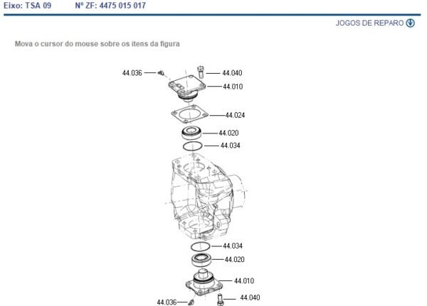 4475015017 TRAÇÃO TSA09 ZF EL0606003016 MAHINDRA - Imagem 6