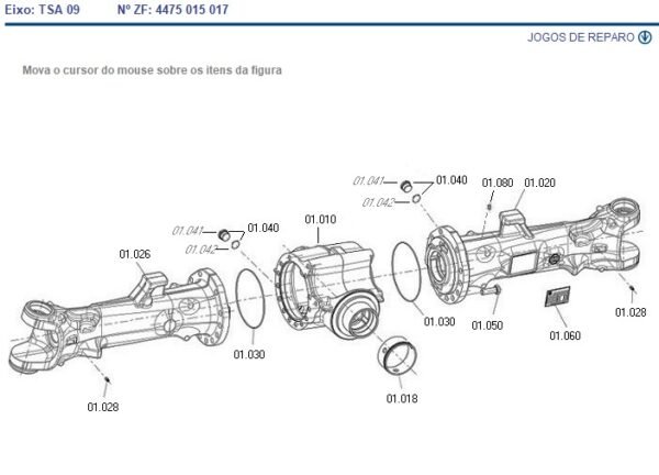 4475015017 TRAÇÃO TSA09 ZF EL0606003016 MAHINDRA - Imagem 12