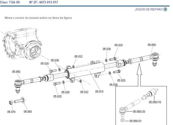 4475015017 TRAÇÃO TSA09 ZF EL0606003016 MAHINDRA - Imagem 5