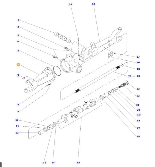 0095352098 CARCAÇA ESQUERDA TRAÇÃO ZF APL335 040663R1 - Imagem 2