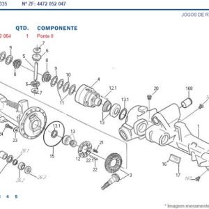 4472352064 CARCAÇA TRAÇÃO ZF APL335 LADO ESQUERDO