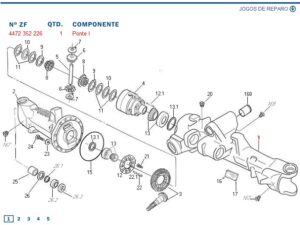 4472352226 CARCAÇA TRAÇÃO ZF APL335 LADO DIREITO RZP4472352226 TRATOR NEW HOLLAND