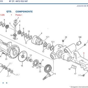 4472352226 CARCAÇA TRAÇÃO ZF APL335 LADO DIREITO RZP4472352226 TRATOR NEW HOLLAND