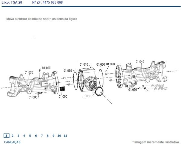 4475265039 COROA E PINHÃO 37X11Z TRAÇÃO ZF TSA-20 2100106 PAUNY - Imagem 2