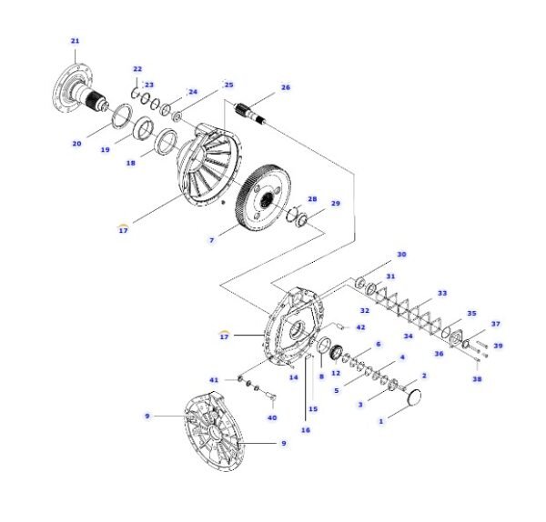 71469830 CARCAÇA REDUÇÃO MASSEY FERGUSON / VALTRA