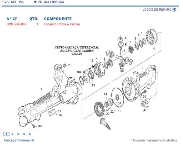 0095266002 COROA E PINHÃO TRAÇÃO ZF 36346R1 APL356