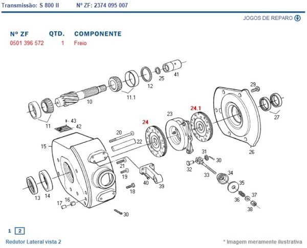 9576875 DISCO DE FREIO 0501396572 ZF COLHEITADEIRA NEW HOLLAND TC55/TC57/8055 - Imagem 3