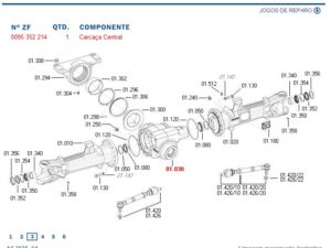 0095352214 CARCAÇA CENTRAL TRAÇÃO ZF AS3035 85619300