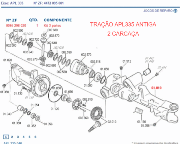 0095298020 KIT CARCAÇA TRAÇÃO AS3035 81328200 - Imagem 2