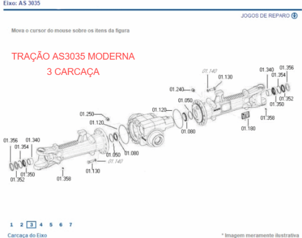 0095298020 KIT CARCAÇA TRAÇÃO AS3035 81328200 - Imagem 3