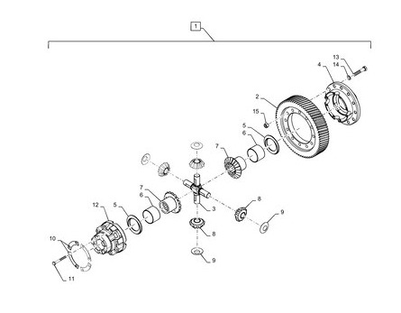 9514041 EIXO DIFERENCIAL CAIXA DE CAMBIO NEW HOLLAND 003020-1 - Imagem 3