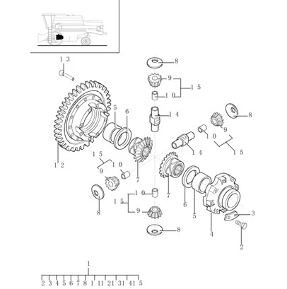 9514042 CNH ENGRENAGEM PLANETÁRIA DIFERENCIAL CAIXA DE CAMBIO - Imagem 2
