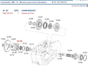 87495575 CNH SUPORTE DISCO DE FREIO MÃO CAIXA DE CAMBIO ZF 0092303072 COLHEITADEIRA NEW HOLLAD TC5070