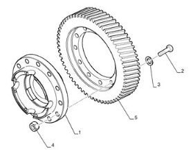 ENGRENAGEM DIFERENCIAL 84071407 CAIXA DE CAMBIO COLHEITADEIRA NEW HOLLAND TC5090 / TC5070 / TX4.90 / TX5.90 / CR6.80